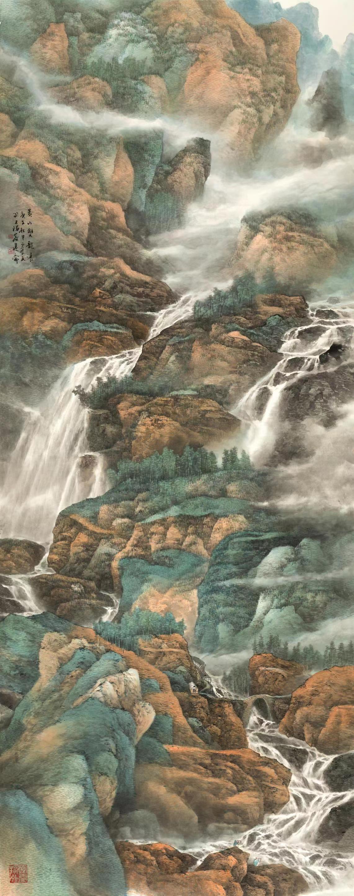 浙江镇海籍上海知名画家乐震文又将艺术硕果带回了故乡——今天,"乐山