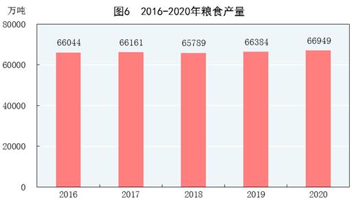 国家统计局:2020年粮食产量66949万吨 比上年增产0.9%