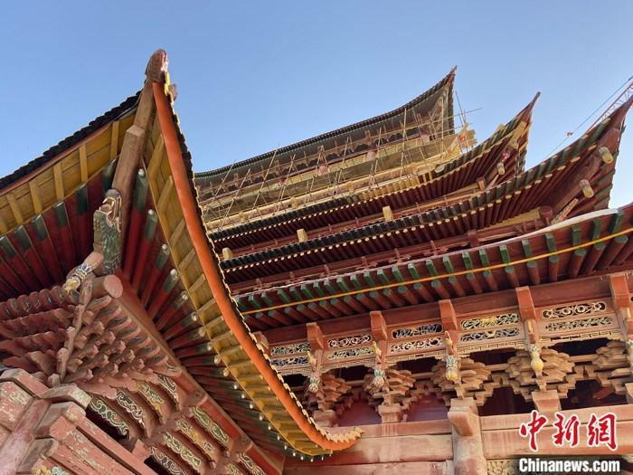 甘肃山丹千年大佛寺启动大规模修缮升级护“新颜”