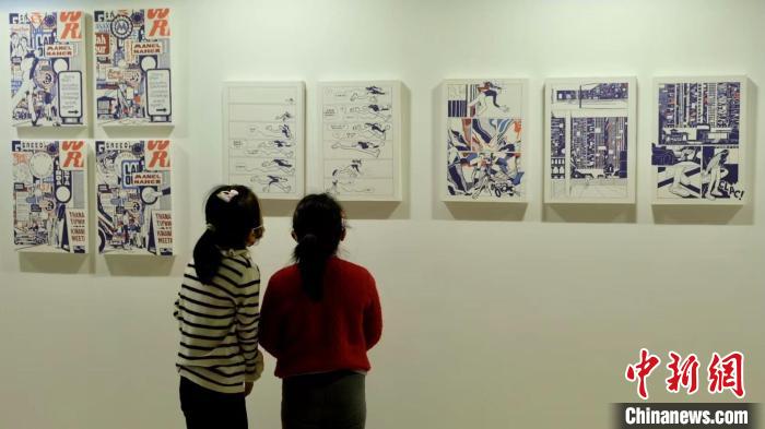 《画上海——漫画中的上海风情》艺术大展。　夏俊龙 摄