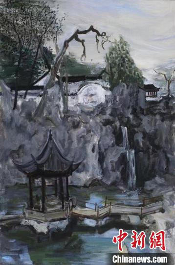 石建军绘画作品《春来江水绿如蓝》 画家供图